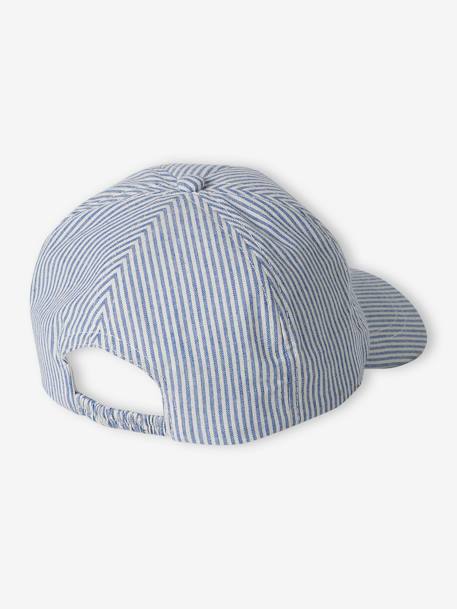 'Happy Youpi' Cap for Babies striped blue - vertbaudet enfant 