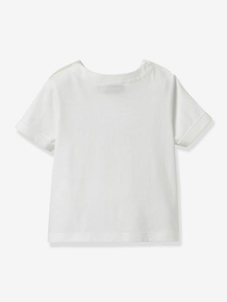 Tee-shirt bébé lettres en tissu Liberty - Coton biologique vert imprimé - vertbaudet enfant 