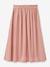 Girl's long dress in organic cotton gauze CYRILLUS dusky pink - vertbaudet enfant 