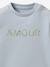 Sweatshirt with Liberty® fabric letters for babies - Organic cotton CYRILLUS light blue - vertbaudet enfant 