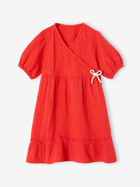 Frilly dress for girls red - vertbaudet enfant 