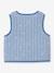 Gingham embroidered CYRILLUS girl's sleeveless quilted jacket chequered blue - vertbaudet enfant 