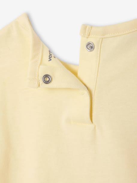 Printed T-Shirt in Organic Cotton for Babies pastel yellow - vertbaudet enfant 