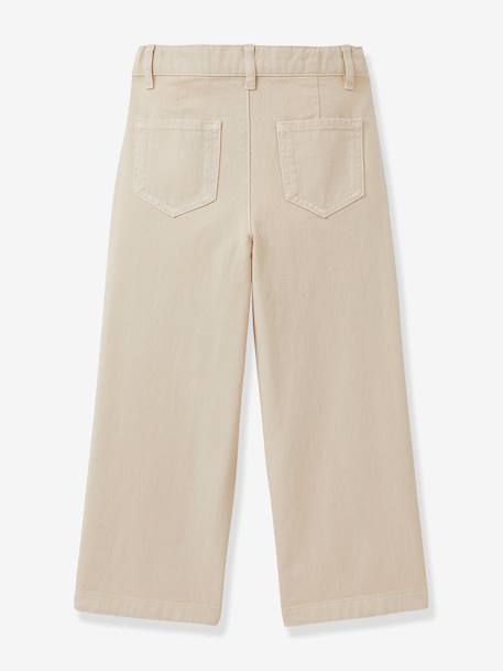 Pantalon large fille sable - vertbaudet enfant 