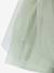 Robe cérémonie fille satin de coton à volants blanc+écru+rose pâle+vert sauge - vertbaudet enfant 