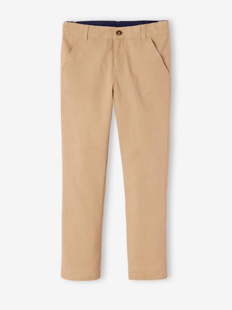 Pantalon garçon cérémonie chino en coton/lin beige+beige clair+bleu+marine foncé+vert sauge - vertbaudet enfant 