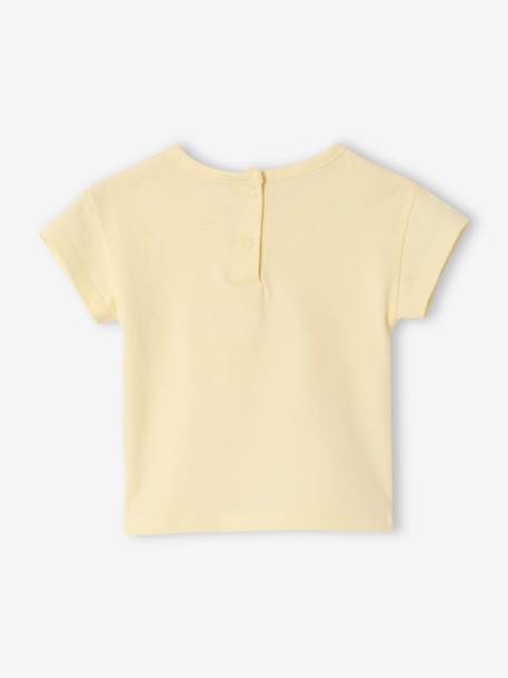 Printed T-Shirt in Organic Cotton for Babies pastel yellow - vertbaudet enfant 