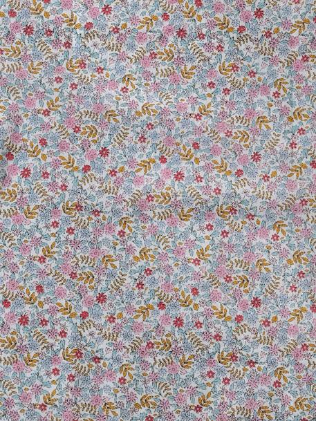 Floral Print Scarf for Girls ecru+grey blue - vertbaudet enfant 