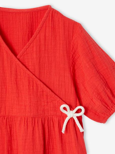 Frilly dress for girls red - vertbaudet enfant 