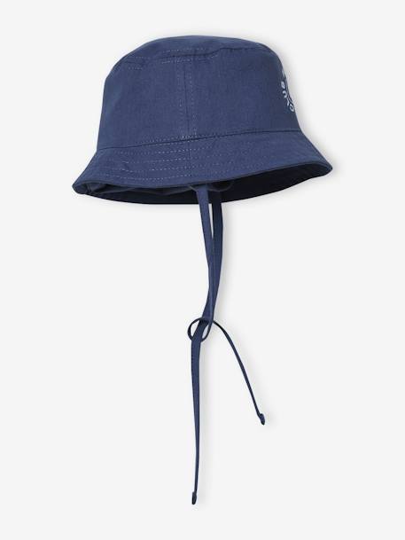 Bucket Hat with Detachable Neck Warmer, for Babies indigo - vertbaudet enfant 