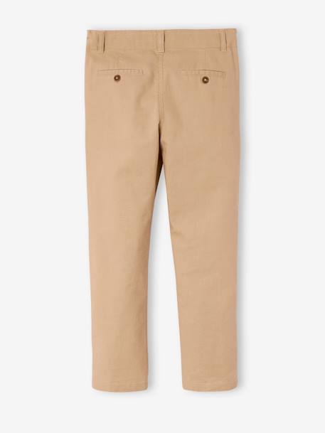 Pantalon garçon cérémonie chino en coton/lin beige+beige clair+bleu+marine foncé+vert sauge - vertbaudet enfant 