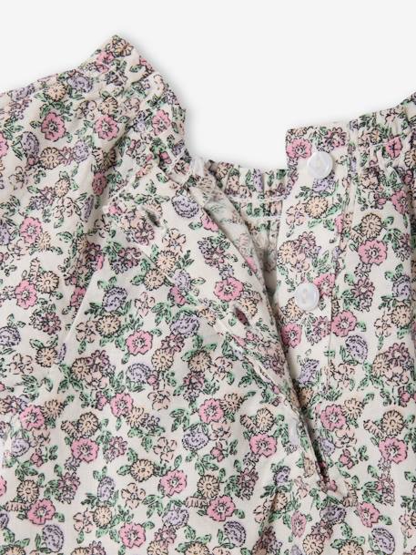 Printed floral baby blouse ecru - vertbaudet enfant 