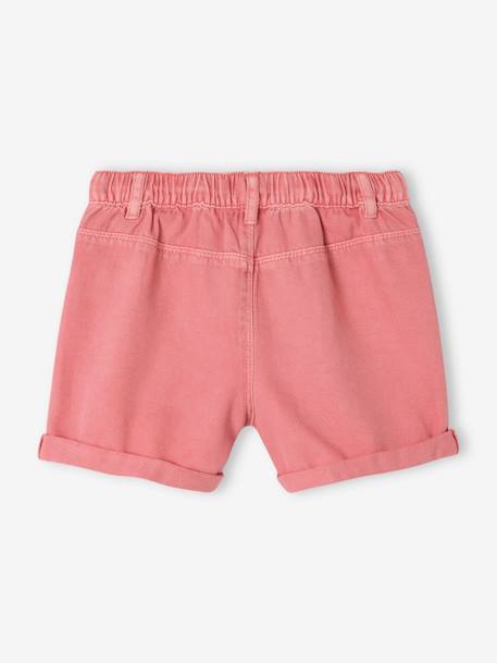 Girls' shorts with patch pockets rose+vanilla - vertbaudet enfant 