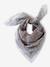 Floral Print Scarf for Girls ecru+grey blue - vertbaudet enfant 