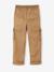 Pantalon  garçon cargo droit morphologique tour de hanches fin bleu nuit+sable - vertbaudet enfant 