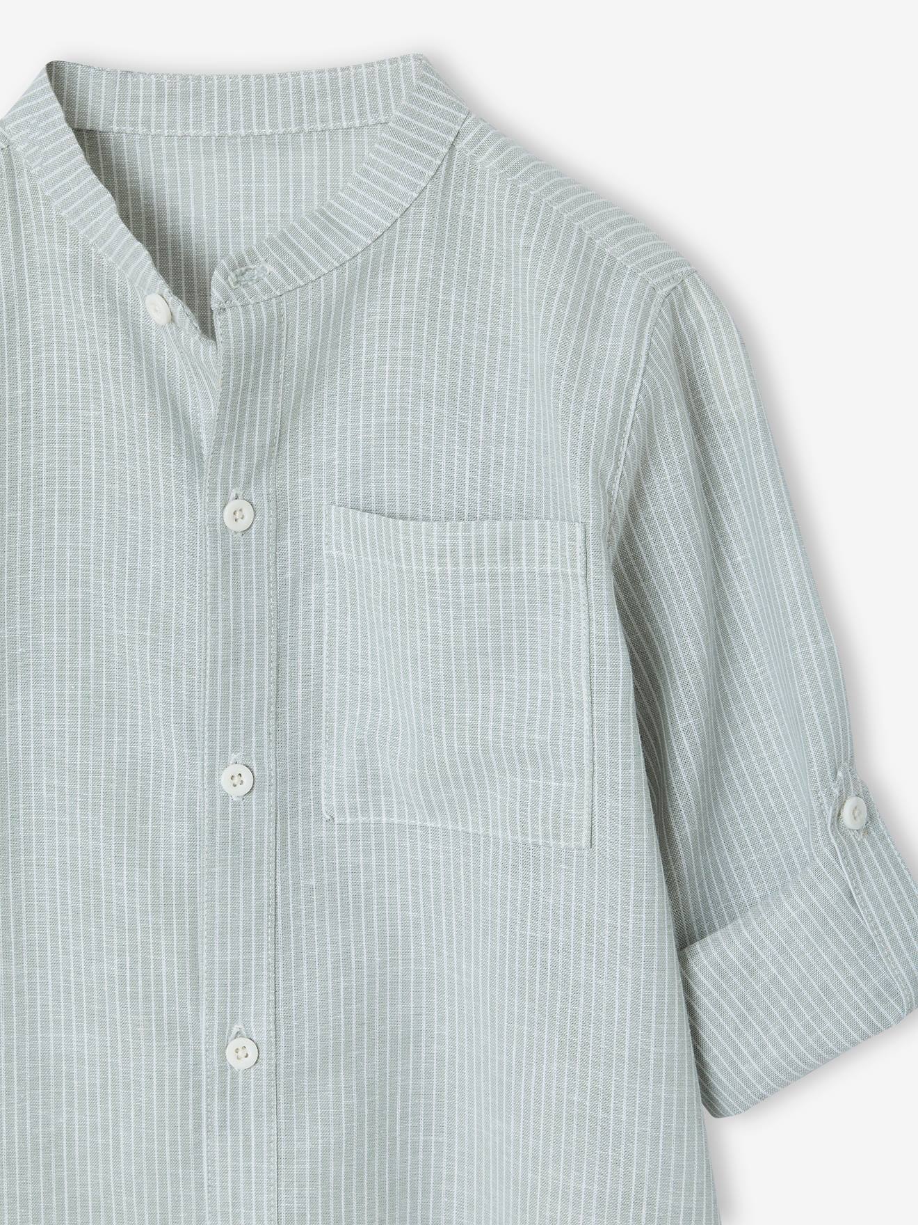 Chemise à Manches Longues En Coton Pour Enfant - Col Rond Rayé - T-shirt Thermique Automne/Hiver - 2 à 13 Ans - 3