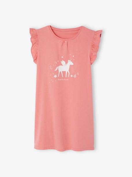Magical Nightwear Set: Nightdress + Leggings + Mask + Drawstring Bag rose - vertbaudet enfant 
