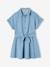 Tie-front blouse and skirt set for girls coral+light blue - vertbaudet enfant 
