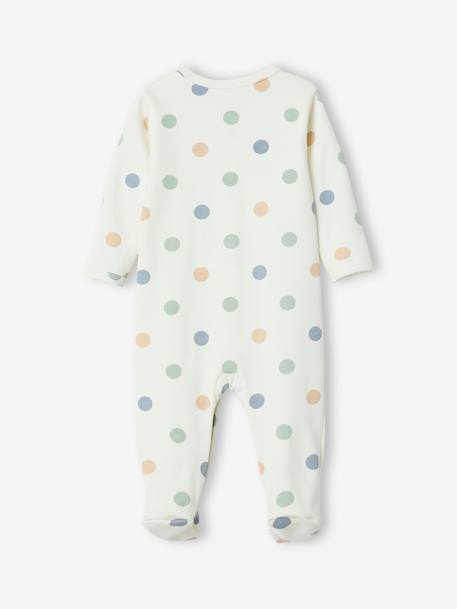 Pyjama bébé à pois écru - vertbaudet enfant 