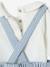Baby bodysuit and striped dungarees set sky blue - vertbaudet enfant 