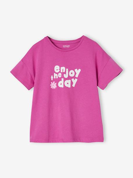 T-shirt and wide-leg trousers set for girls violet - vertbaudet enfant 