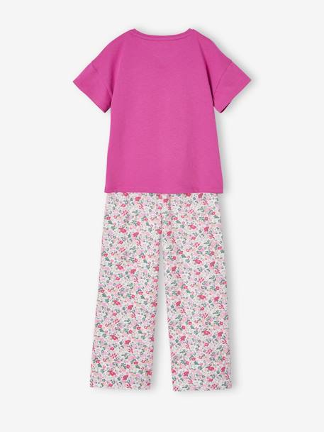 T-shirt and wide-leg trousers set for girls violet - vertbaudet enfant 