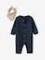 Mixed newborn gift set with long-sleeved knitted sleepsuit + scarf anthracite - vertbaudet enfant 