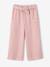 Cropped Wide-Leg Trousers in Tencel®, for Girls rose - vertbaudet enfant 