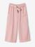 Cropped Wide-Leg Trousers in Tencel®, for Girls rose - vertbaudet enfant 