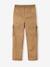 Pantalon  garçon cargo droit morphologique tour de hanches fin bleu nuit+sable - vertbaudet enfant 