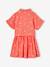 Tie-front blouse and skirt set for girls coral - vertbaudet enfant 