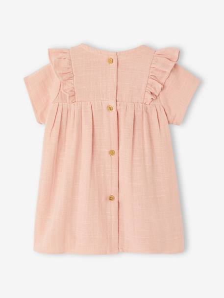 Newborn cotton gauze dress rose - vertbaudet enfant 