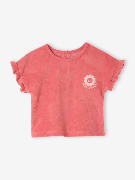 Ensemble bébé t-shirt + short en éponge fraise - vertbaudet enfant 