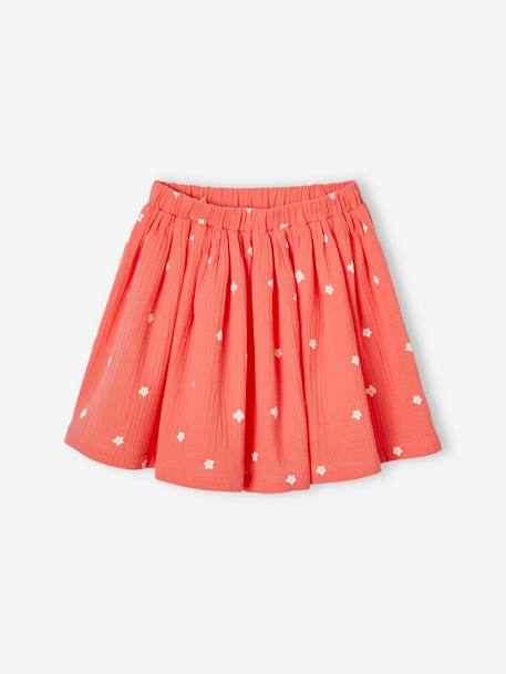 Tie-front blouse and skirt set for girls coral - vertbaudet enfant 