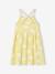 Robe à bretelles cordelette imprimée fleurs fille jaune pâle - vertbaudet enfant 