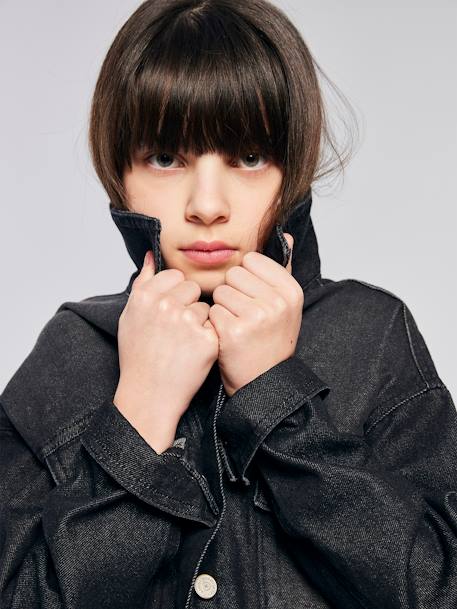 Oversized Denim Jacket for Girls, JONEN denim grey - vertbaudet enfant 