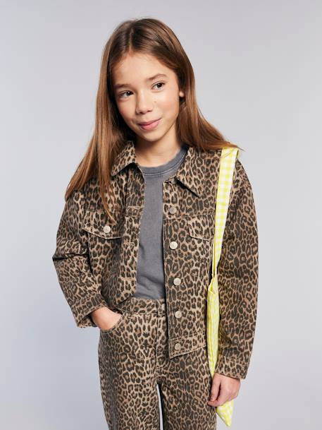Oversized Leopard Print Jacket, JONEN beige - vertbaudet enfant 