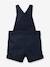 Linen and cotton baby dungaree shorts CYRILLUS navy blue - vertbaudet enfant 