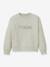 Girl's sweatshirt with slogan in organic cotton Liberty® fabric CYRILLUS ecru - vertbaudet enfant 
