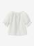English embroidery blouse in cotton gauze CYRILLUS ecru - vertbaudet enfant 