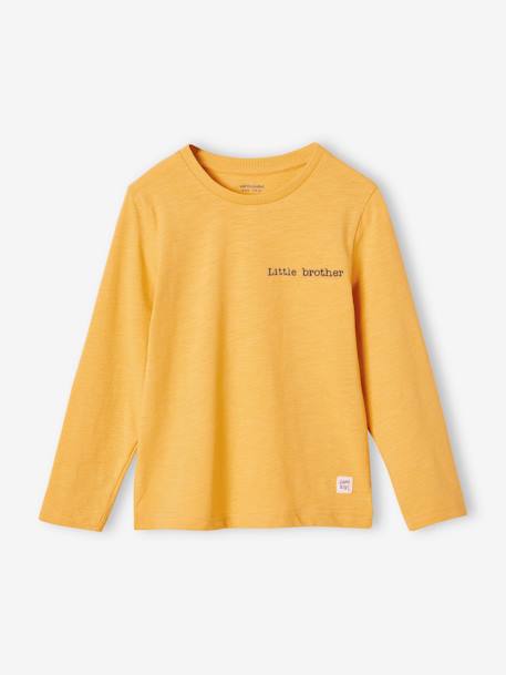 T-shirt garçon unis manches longues personnalisable anthracite+BLEU+jaune+marine+vert grisé+vert sapin - vertbaudet enfant 