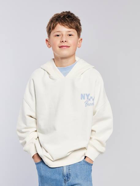 JONEN front/back printed hooded sweatshirt ecru - vertbaudet enfant 