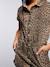 Leopard Print Denim Dungarees beige - vertbaudet enfant 