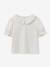 Girl's t-shirt with English embroidery collar CYRILLUS in organic cotton ecru - vertbaudet enfant 