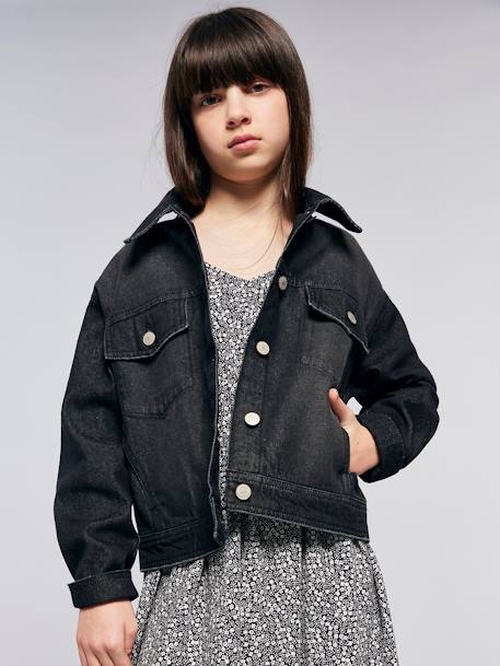 Oversized Denim Jacket for Girls, JONEN denim grey - vertbaudet enfant 