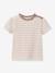 Girl's short-sleeved CYRILLUS organic cotton Liberty® fabric Breton t-shirt rose - vertbaudet enfant 