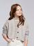 Cropped Cardigan for Girls, JONEN ecru+marl grey - vertbaudet enfant 