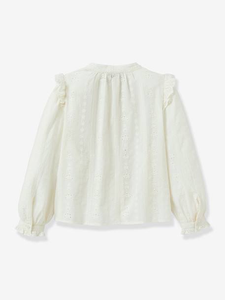 CYRILLUS embroidered girl's shirt ecru - vertbaudet enfant 