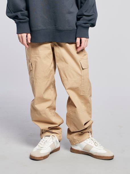 Washed-Effect Parachute Trousers, JONEN beige - vertbaudet enfant 