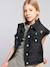 Sleeveless Oversized Denim Jacket for Girls, JONEN denim grey - vertbaudet enfant 